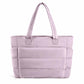 Light Purple Large Capacity Nylon Tote Bag for Women - Fashionable Travel Shoulder & Crossbody Handbag