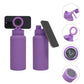 White Premium 35oz Stainless Steel Insulated Sports Bottle with Magnetic Phone Holder Lid