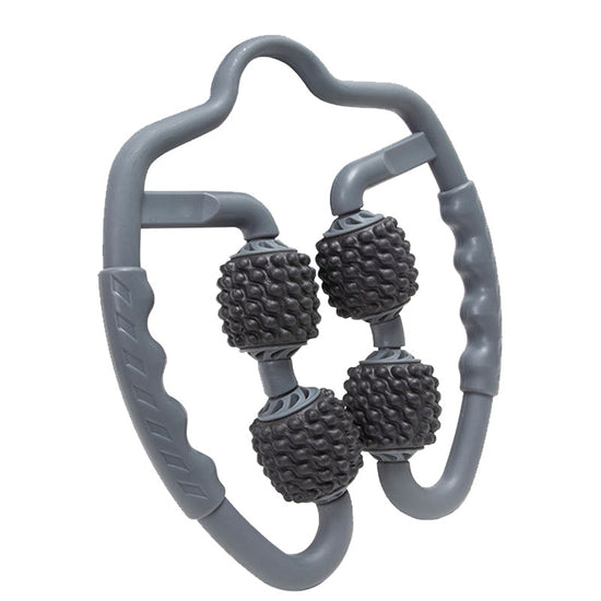 Grey Set of 2 Foam Roller Ring Leg Massagers - Muscle Relief & Circulation Tool