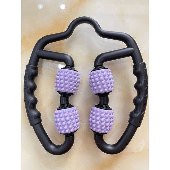 Purple Set of 2 Foam Roller Ring Leg Massagers - Muscle Relief & Circulation Tool