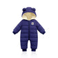 Suitable For Height 80cm Dark Blue Baby & Toddler Hooded Padded Snowsuit - Fleece Lined Winter Romper Outerwear