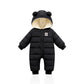 Suitable For Height 73cm Black Baby & Toddler Hooded Padded Snowsuit - Fleece Lined Winter Romper Outerwear