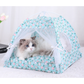 L 50*50CM 15 Catties Within The Pet Blue Cat Cooling Summer Pet Tent - Portable Foldable Breathable Outdoor Cat House Shelter