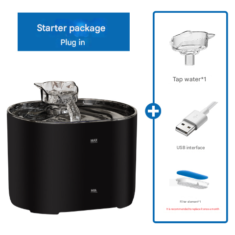 Introductory Version Automatic Pet Drinking Fountain for Cats & Dogs - Filtered Flowing Water