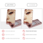 Pink LED Lighted Makeup Mirror with 5-Piece Cosmetic Brush Set and Dustproof Storage Case