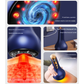 White Electric Meridian Scraping Massager with Air Release Valve - Full Body Suction Therapy, 16.6x8.4cm