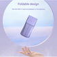 Purple Creative Dual-Head Folding Handheld Fan - USB Rechargeable, 3-Speed Strong Wind, 10.5x4.5x4cm