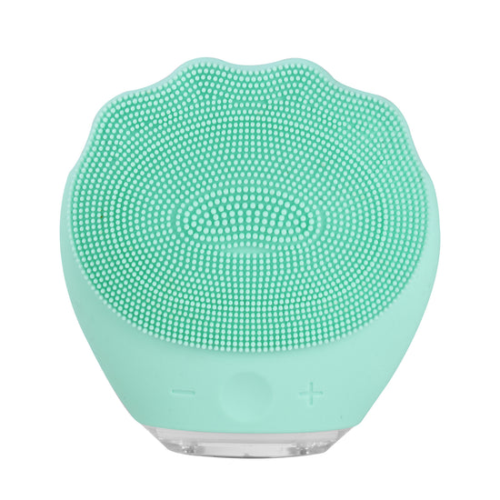 Green Electric Silicone Facial Cleanser - All-Around Vibration Massage Face Cleaning Device