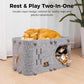Felt Cat House - Detachable Foldable Breathable Pet Bed for Cats and Small Dogs, 45x35x35cm