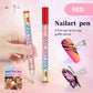 Red 0.7mm Nail Art Doodle Pen 12 Sticks- Single Color Acrylic Marker for Nail Design, No-Bake