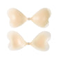Size M [B cup] Two Pairs Light Skin Colour Heart-Shaped Silicone Breast Sticker - Thin Invisible Push-Up for Small Chest Enhancement