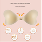 Size L [C/D cup] Two Pairs Light Skin Colour Heart-Shaped Silicone Breast Sticker - Thin Invisible Push-Up for Small Chest Enhancement