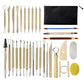 32-Piece Pottery Tool Set with Cloth Bag - DIY Clay Sculpting Kit for Kids