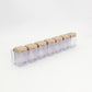 Transparent + Grey Cover Weekly Pill Organizer 1-Time-a-Day - Large Capacity Magnetic Closure Pill Box (246 x 49 x 23 mm)