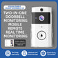 Transparent Rain Cover + Doorbell Combination HD Wireless Video Doorbell with Long-Lasting Battery