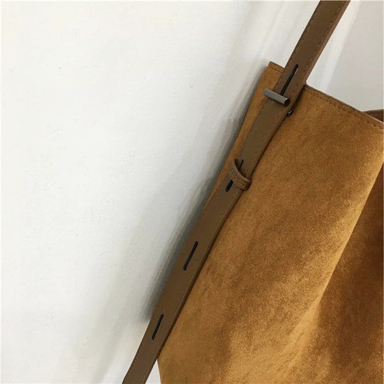 Big leopard Print Vintage Leopard Suede Bucket Bag for Women with Crossbody Strap