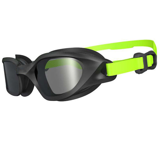 Black-green Premium Full-View Anti-Fog Adult Swim Goggles with Transparent Case
