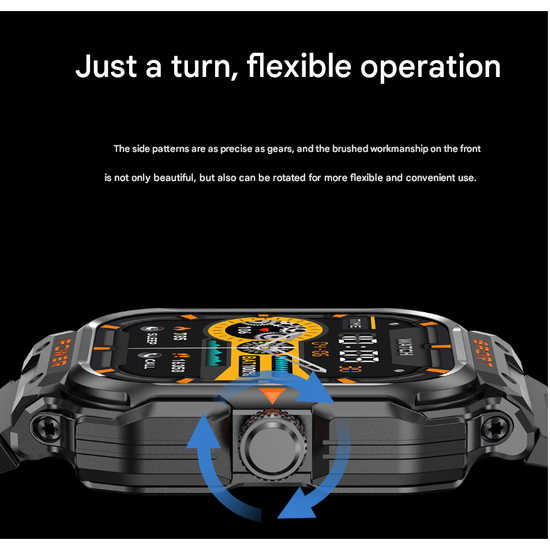 Silver 2-in-1 Smartwatch with Earbuds and 2.01-Inch HD Screen for Sports