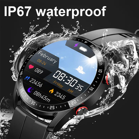Silver Silicone Business Smartwatch with ECG and PPG Monitoring