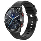 Black Silicone +22MM Black Mitsubishi Steel Strip Business Smartwatch with ECG and PPG Monitoring and Stainless Steel Strap