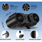 Black Portable Turbo Waist Fan with Digital Display and Dual Air Outlets
