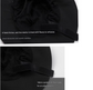 Black Autumn-Winter Waterproof Sun Hat with Fleece Lining and Wide Brim
