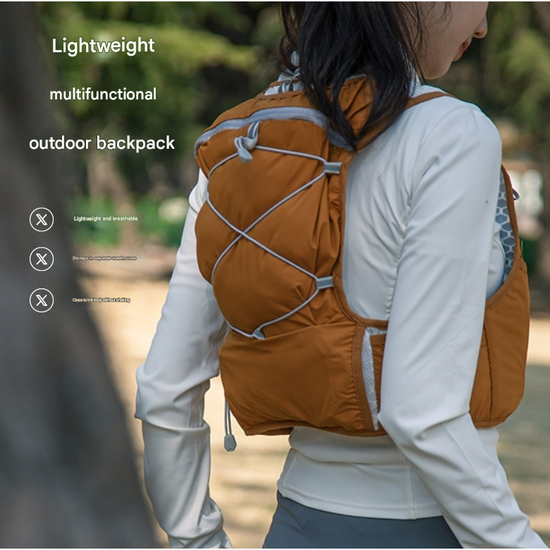 Yellow Hydration Backpack for Trail Running, Marathon, and Cycling