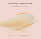 Size L [C/D cup] Two Pairs Brown Skin Colour Heart-Shaped Silicone Breast Sticker - Thin Invisible Push-Up for Small Chest Enhancement