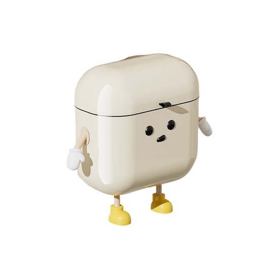 Cream white wall hanging trash can U fun style small size 26cm * 20cm (with handle) * 25.5cm