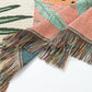 Claude Monet INS-Style Illustrated Line Blanket - Multi-Use Design