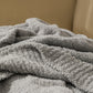 Light Grey Solid Color Plush Knitted Blanket for Sofa and Office, 152 x 203 cm, 1150g
