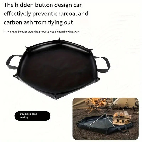 64cm Hexagonal Double-Sided Silicone Fireproof Mat for BBQ and Camping