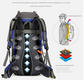 Red Nylon Hiking Backpack - Multifunctional Outdoor Sports Bag