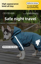 L Purple And Gray Trim Waterproof Four-Legged Dog Raincoat with Leash Hole for Small Breeds