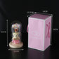 Enchanted Rose & Teddy Bear in Glass Dome with LED Lights - I Love You" Gift(purple)"