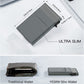 Ultra-Slim Pop-Up Card Holder Wallet with RFID Blocking(Gray + Gray Card Holder)
