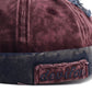 Vintage Washed Cotton Docker Cap - Unisex Brimless Beanie Hat with Star Patch(Black)