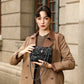 Elegant Quilted Leather Chain Bag with Bird Head Clasp(White)