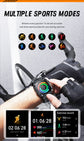 Smartwatch with Flashlight, Compass & Wireless Calling - Health & Fitness Tracker(Black case with black steel + black silicone)
