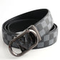 Luxury Designer Style PU Leather Belt,Automatic Buckle(V-patterned black-gray belt + gray buckle)