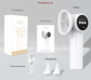 Automatic Electric Ear Wax Removal & Irrigation System - 5 Modes, USB-C, Hot Air Drying(white)