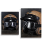 Retro Motorcycle Goggles - Windproof, UV400 Protection, Anti-Impact PC Lenses with Leather Frame(Black leather yellow lens)