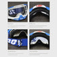 Pro Motocross Goggles - Windproof, UV400 Protection with TPU Frame & PC Lens, Adjustable Strap(White frame,transparent lens)
