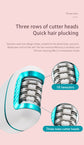 3-in-1 Ladies Electric Epilator, Shaver & Callus Remover with LED Display - Rechargeable & Waterproof(Light Green)