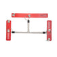 Adjustable PU Leather Collar & Locking Handcuff Spreader Bar Set - Adult Novelty Restraint(red)