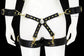 Adjustable PU Leather X-Harness Restraint Set with Cuffs - Playful Bondage Accessory(Black)