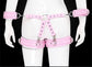 Adjustable PU Leather X-Harness Restraint Set with Cuffs - Playful Bondage Accessory(Pink)