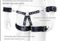Adjustable PU Leather X-Harness Restraint Set with Cuffs - Playful Bondage Accessory(Brilliant leather blue)