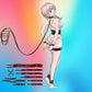 Full Body PU Leather Bondage Restraint Set with Collar, Leash, Cuffs & Harness - Adjustable Adult Play(Pink)