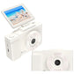 48MP Student Digital Camera with 180 Flip Screen & 3-Setting Fill Light(White)